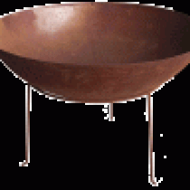 48cm Rusted Iron Wok and Stand